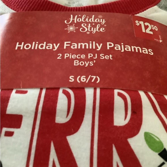 Holiday style pajamas at two-piece small 6-7 kids new never opened. Gift ideas 🎄 - Picture 3 of 4
